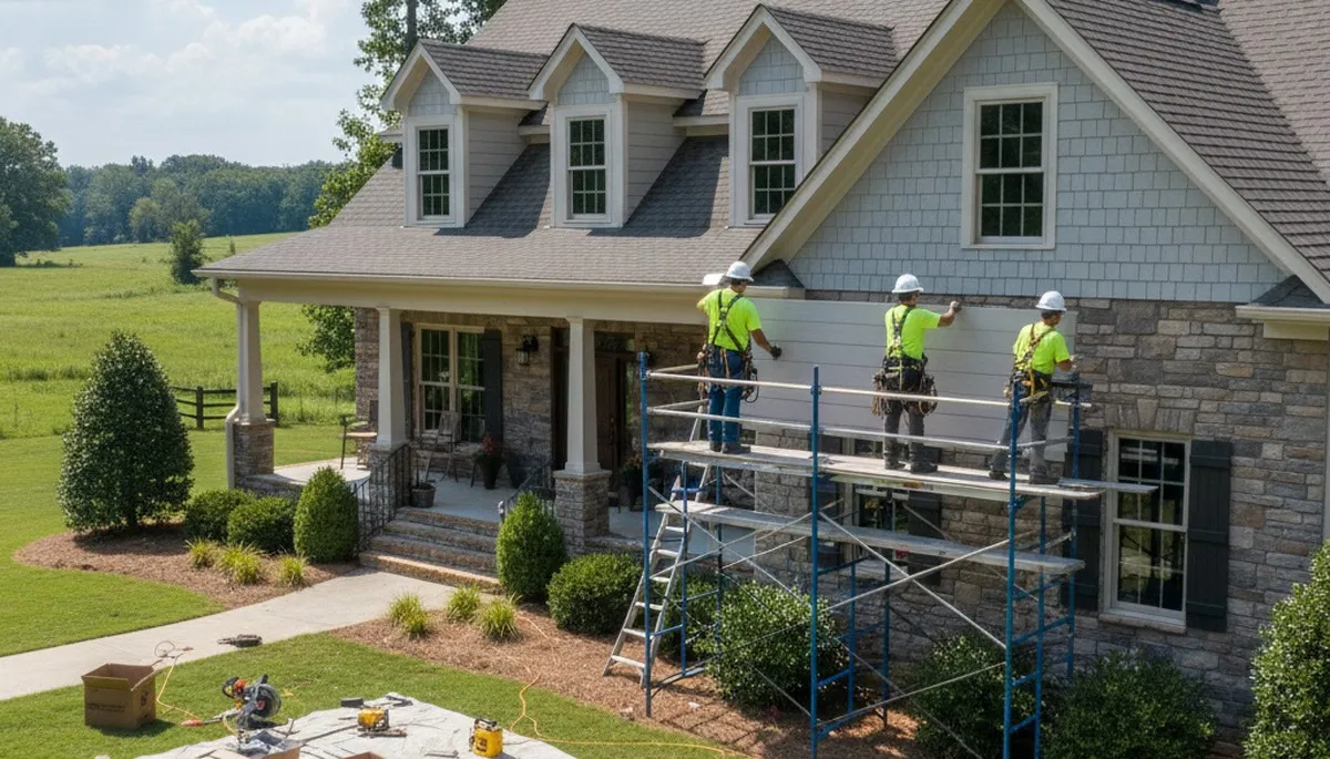 Vinyl siding installation in Greensboro, NC for a residential home exterior